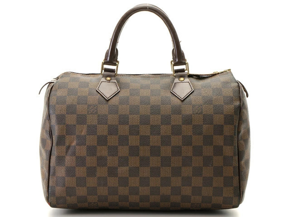 LOUIS VUITTON Speedy Handbag Damier Ebene Brown